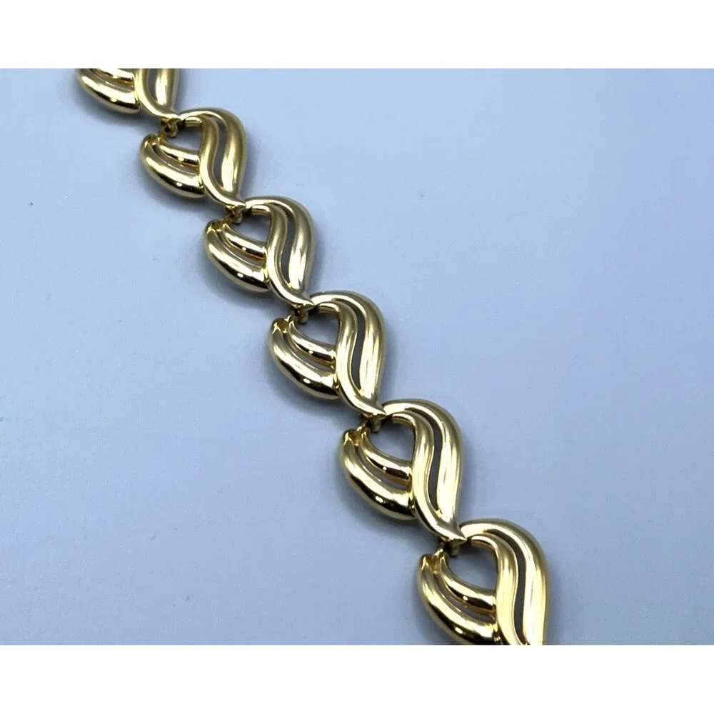 Vintage Krementz Gold Tone Chunky Link  17” Necklace Statement